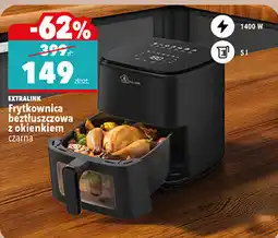 Biedronka EXTRALINK Frytkownica beztłuszczowa z okienkiem czarna oferta