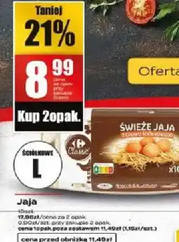 Supeco Jaja świeże Carrefour Classic L polskie oferta