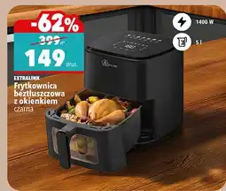 Biedronka Frytkownica beztłuszczowa z okienkiem Extralink czarna 1400W oferta