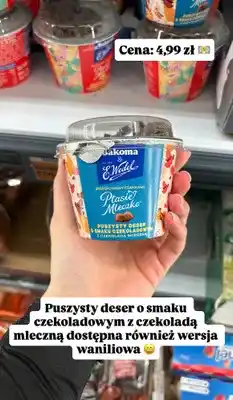 Biedronka Deser Ptasie Mleczko puszysty o smaku czekoladowym z czekoladą mleczną oferta