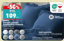 Biedronka Komplet pościeli bawełnianej z falbaną Detexpol 200x220cm oferta