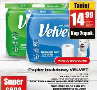 Papier toaletowy Velvet Delikatnie biały