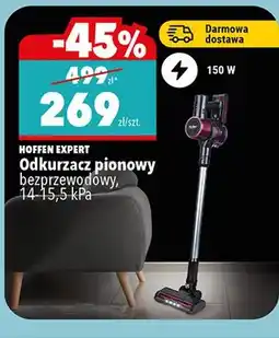 Biedronka Odkurzacz pionowy bezprzewodowy Hoffen Expert 150W 14-15,5kPa oferta