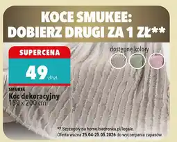Biedronka Koc dekoracyjny Smukee 150x200cm oferta