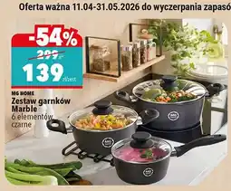 Biedronka Zestaw garnków Marble MG Home 6 elementów czarne oferta