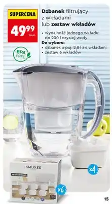 Biedronka Zestaw 6 wkładów filtrujących Smukee oferta