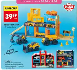 Biedronka Zestaw zabawek Dickie Toys stacja budowlana Volvo z 3 pojazdami oferta