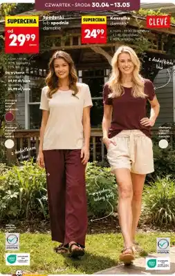 Biedronka Koszulka damska Clevé z dodatkiem lnu oferta