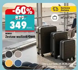 Biedronka Zestaw walizek Coot Wings 38l 63l 97l oferta