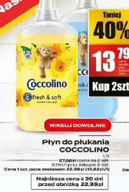 Supeco Płyn do płukania Coccolino Fresh & Soft oferta