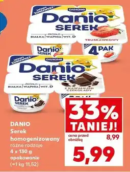 Kaufland Serek homogenizowany z kawałkami czekolady Danio Danone oferta