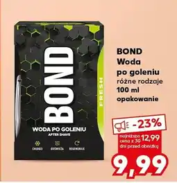 Kaufland Woda po goleniu Bond Fresh różne rodzaje oferta