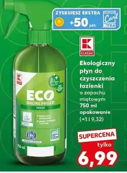 Kaufland Ekologiczny płyn do czyszczenia łazienki K Classic o zapachu miętowym oferta