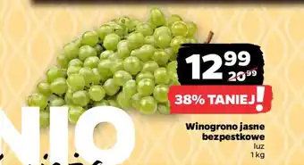 Winogrono jasne bezpestkowe