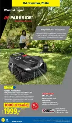 Lidl Inteligentny robot koszący Parkside Performance Smart & Free 20V oferta