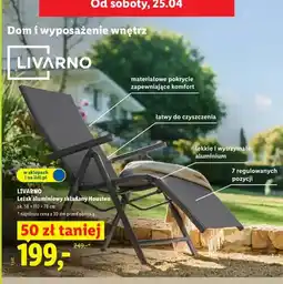Lidl Leżak aluminiowy składany Houston Livarno oferta