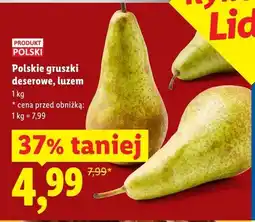 Lidl Gruszki deserowe luzem polskie oferta