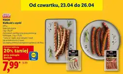 Lidl Kiełbaski z szynki śląskie Pikok oferta