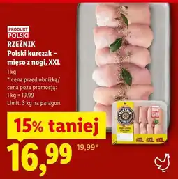 Lidl Polski kurczak mięso z nogi XXL Rzeźnik oferta