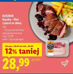 Lidl Kaczka filet z piersi ze skórą Rzeźnik oferta