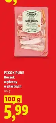 Lidl Boczek wędzony w plastrach Pikok Pure oferta