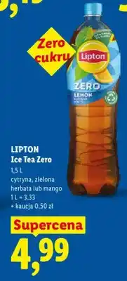 Lidl Ice Tea Zero Lipton cytryna oferta
