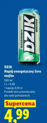 Lidl Napój energetyczny Zero mojito Dzik oferta