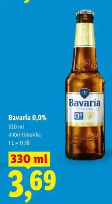 Lidl Piwo bezalkoholowe Bavaria 0,0% imbir-limonka oferta