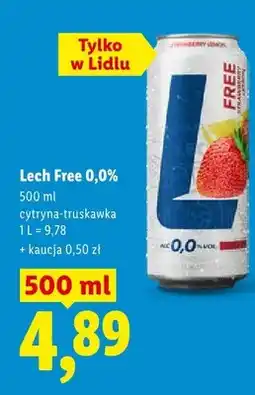 Lidl Piwo bezalkoholowe Lech Free cytryna-truskawka oferta