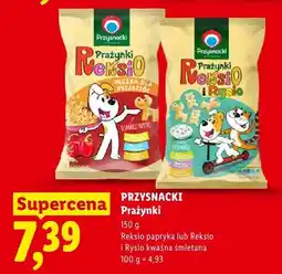 Lidl Prażynki Reksio i Rysio kwaśna śmietana Przysnacki oferta