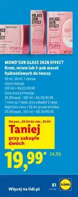 Lidl Krem, serum lub 3-pak masek hydrożelowych do twarzy oferta