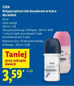 Lidl Antyperspirant lub dezodorant w kulce dla kobiet, różne rodzaje oferta