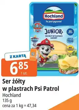 E.Leclerc Ser żółty w plastrach Psi Patrol Hochland oferta