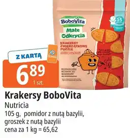 E.Leclerc Krakersy BoboVita Nutricia 105 g, pomidor z nutą bazylii, groszek z nutą bazylii oferta
