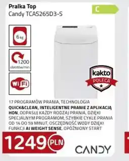 Kakto Candy Pralka Top TCAS265D3-S oferta