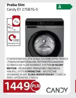 Kakto Candy Pralka Slim EY 27SB7G-S oferta