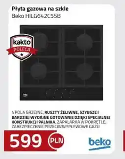 Kakto Beko Płyta gazowa na szkle HILG642C5SB oferta