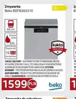 Kakto Beko Zmywarka BDFN26531X oferta