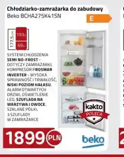 Kakto Chłodziarko-zamrażarka Beko BCHA275K41SN oferta