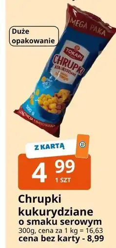 E.Leclerc Chrupki kukurydziane serowe Wiodąca Marka Tokapi oferta