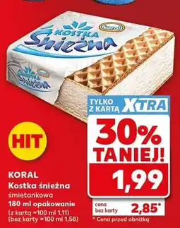 Kaufland Lody Kostka Śnieżna śmietankowa Koral oferta