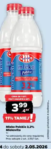 Netto Mlekovita Mleko Polskie 3,2% oferta