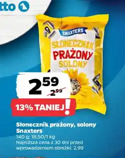 Netto Słonecznik prażony solony Snaxters oferta