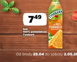 Netto Sok 100% pomarańcza Tymbark oferta