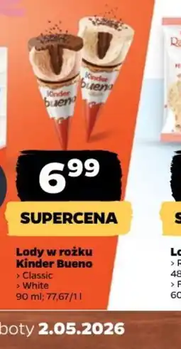 Netto Kinder Bueno lody w rożku oferta