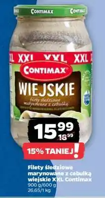 Netto Filety śledziowe marynowane z cebulką wiejskie XXL Contimax oferta