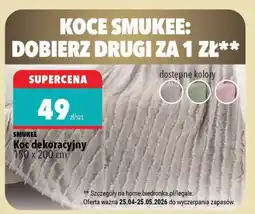 Biedronka Koc dekoracyjny oferta