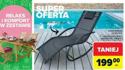 Carrefour Leżak stalowy na płożach 174x63x68cm oferta