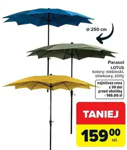 Carrefour Parasol ogrodowy Lotus żółty oferta