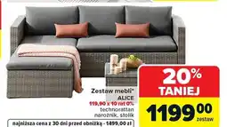 Carrefour Zestaw mebli Alice technorattan narożnik stolik oferta